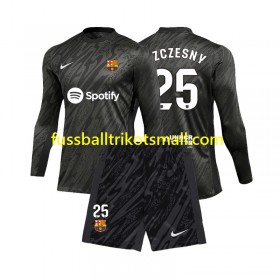 Fußballtrikots FC Barcelona Wojciech Szczesny 25 Torwart Kinder 2024-2025 Langarm Auswärts-trikot kaufen